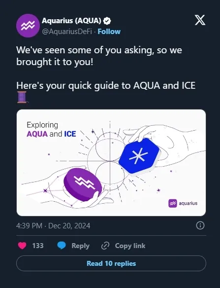 Quick guide thread to AQUA and ICE, Dec 20, 2024