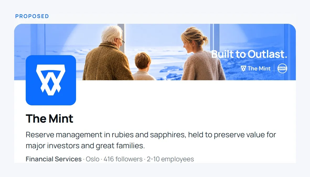 Proposed LinkedIn company page