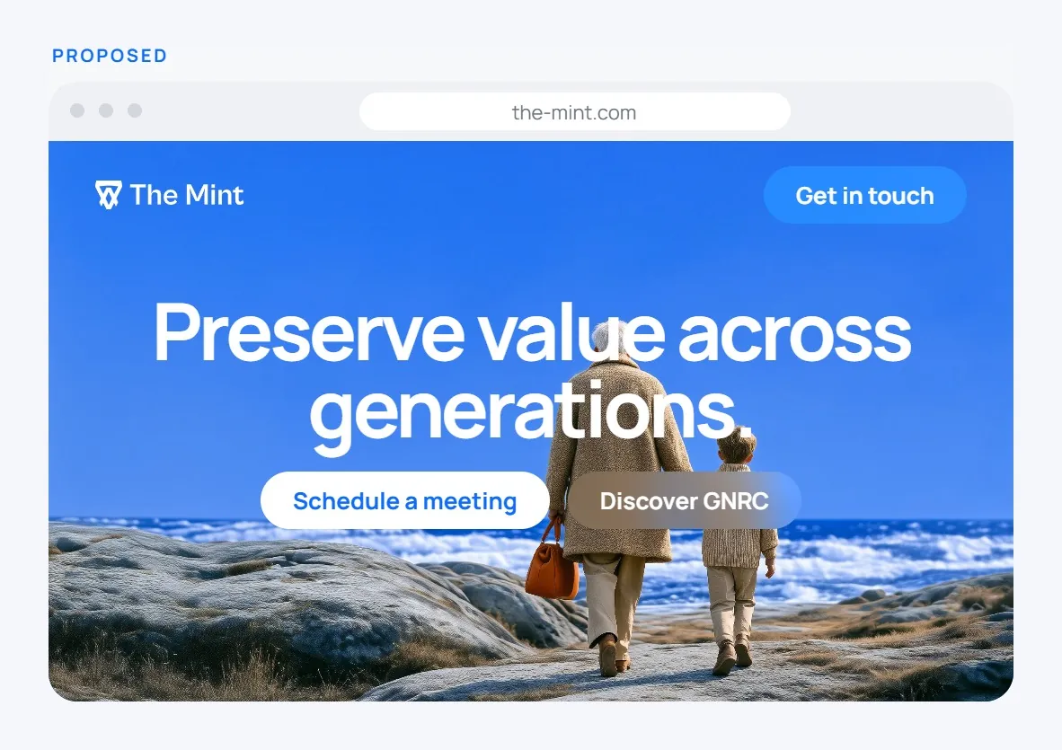 Proposed website hero